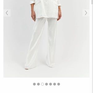 DISSH Aisle White Satin Bias Cut Pant - new with tags!